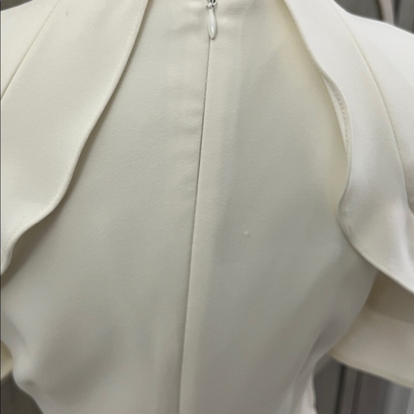 ANTONIO MELANI Cream Midi Dress with Ruffle Sleeves - Picture 5 of 5